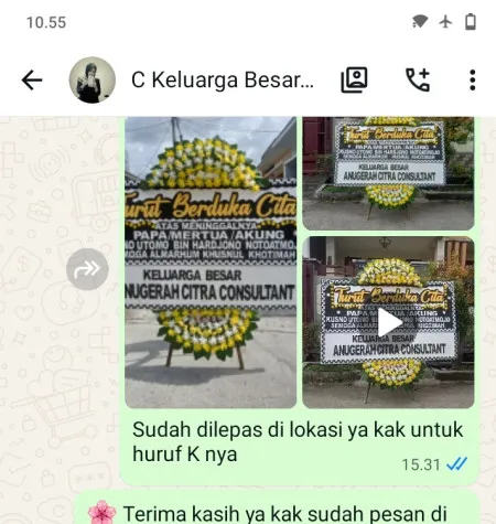 Pengiriman Papan Bunga Duka Sawah Lama
