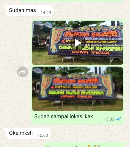 Pengiriman Papan Bunga Sawah Lama
